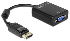 Adapteris Delock Displayport to VGA Display port male, VGA female, 0.12 m, juoda sp.