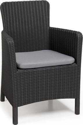 Lauko krėslas Keter Trenton Dining, pilka sp./grafito sp., 60 cm x 63 cm x 85 cm