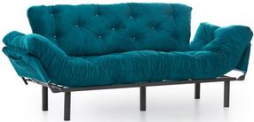 Sofa-lova Hanah Home Nitta Triple Petrol, žalia sp., 49 x 227 cm x 75 cm