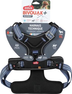 Petnešos šunims Zolux Bivouak, mėlyna sp./juoda sp., 310 mm x 325 mm, XL
