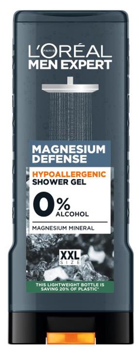 Ķermeņa mazgāšanas želeja vīriešiem L’Oréal Paris Men Expert Magnesium Defense, 400 ml