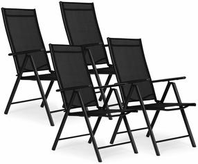 Lauko kėdžių rinkinys MultiGarden, juoda sp., 4 vnt.