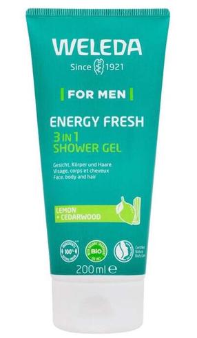 Kūno prausimosi želė vyrams Weleda Energy Fresh 3in1, 200 ml