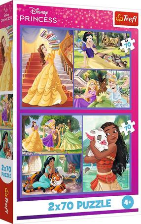 Puzle 2in1 Trefl Disney Princess Fairytale Days 34440, 18 cm x 27.5 cm, 140 gab., daudzkrāsaina
