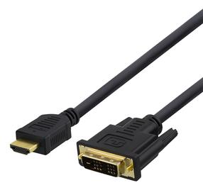 Kabelis Deltaco Baltic, HDMI/DVI, 200 cm, melna krās.