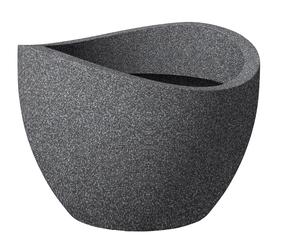 Puķu pods Scheurich Granit 250/30, plastmasa, Ø 30 cm, tumši pelēka krās.