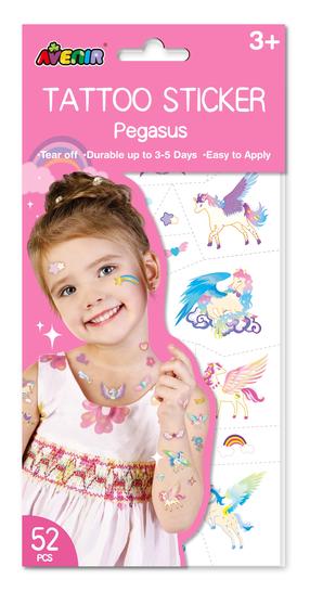 Tetovēšanas komplekts Avenir Tattoo Sticker Pegasus, rozā krās.