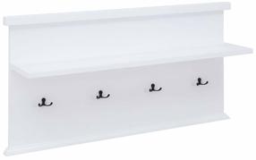 Sieninė drabužių kabykla ADRK Galineo 03, 50.5 cm, balta sp.