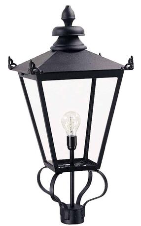 Отдельно стоящий наружный светильник Elstead Lighting Lantern Head Only, 200Вт, E27, IP23, черный цв., 39 см x 82.5 см