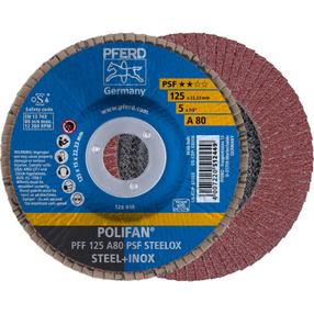 Šlifavimo diskas Pferd P80 PFF Steelox, 125 mm x 22.23 mm