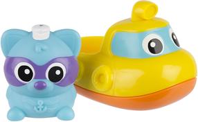 Vannimänguasjade komplekt Playgro Rainy Raccoons Musical Submarine 4087629, mitmevärviline, 2 tk