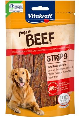 Gardums suņiem Vitakraft Strips, liellopa gaļa, 0.08 kg