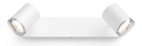 Išmanusis šviestuvas nukreipiamasis Philips Hue Adore Bathroom, GU10, 2200 - 6500 °K, 2 x 5 W, balta sp. / balta sp.