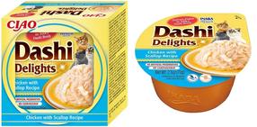 Šlapias kačių maistas Inaba Dashi EU865, vištiena/šukutės, 0.07 kg x 6 vnt.