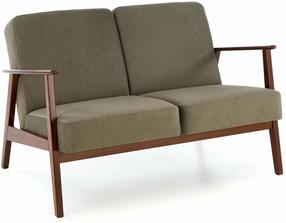 Sofa Leisure Furniture Milano, alyvuogių žalia sp./riešuto sp., 73 x 117 cm x 77 cm