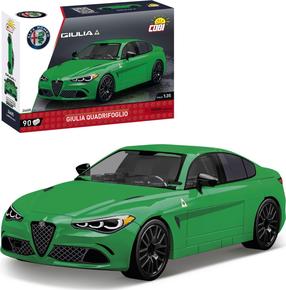 Konstruktorius, automobilis Cobi Alfa Romeo Giulia Quadrifoglio 24605, 90 vnt., žalia sp.