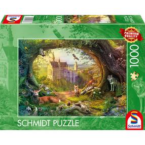 Pusle Schmidt Fairytale Castle And Forest Magic, 49.3 cm x 69.3 cm, 1000 tk, mitmevärviline
