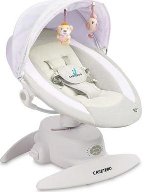 Mazuļu šūpuļkrēsls Caretero Opti, rozā krās.