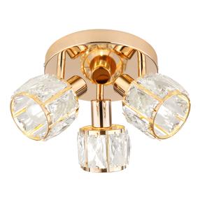 Šviestuvas lubų Candellux Lighting Dubai, E14, 3 x 40 W, skaidri sp./aukso sp. / aukso sp.