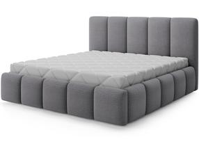 Lova pusantros vietos Edvige+ Standart Lift Royal 04, 140 x 200 cm, pilka sp., be čiužinio, su grotelėmis