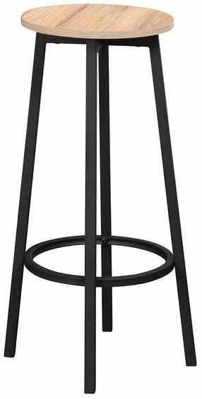 Baro kėdė Home4you Hannes, ruda sp./juoda sp., 38 cm x 38 cm x 70 cm