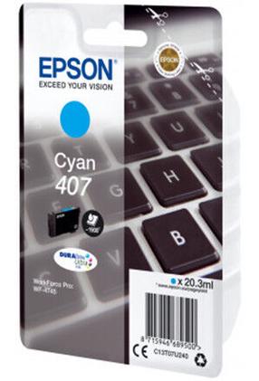 Printera kasetne Epson WF-4745 Series Cyan, zilganzaļa (cyan) krās.