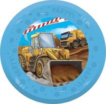 Lėkštutė GoDan Construction, 21 cm, plastikas, mėlyna sp./ruda sp./geltona sp.