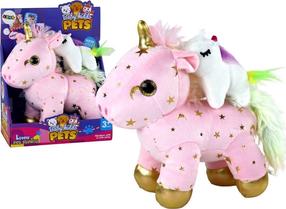 Плюшевая игрушка единорог Lean Toys Baby Kiddo Pets, розовый цв., 22 см