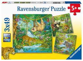 Dėlionė Ravensburger Jungle Fun 051809, 21 cm x 21 cm, 147 vnt., įvairių spalvų