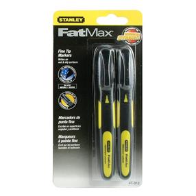Marker Stanley 0-47-312, 12 cm, must v., 2 tk