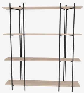 Pastatoma lentyna Kalune Design Moss 875ZNA4548, ąžuolo sp./juoda sp./ruda sp., 180 cm x 160 cm x 29.6 cm
