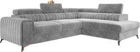 Kampinė sofa Laurence Paros 05, pilka sp., dešininė, 205 x 278 cm x 92 cm
