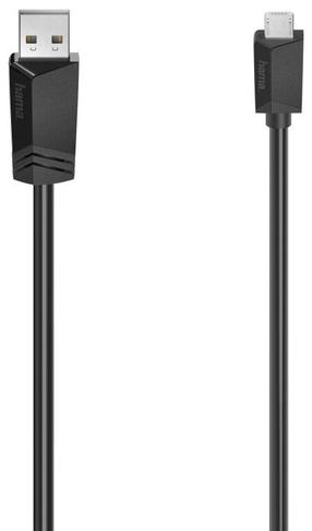 Vads Hama USB - Micro-USB, Micro USB/USB, 150 cm, melna krās.