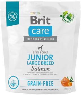 Sausā suņu barība Brit Care Junior Large Breed Salmon, lasis, 1 kg