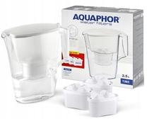 Vandens filtravimo indas, su kasetėmis Aquaphor Time, 2.5 l, skaidri sp./balta sp.