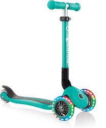 Bērnu skūteris Globber Junior Foldable Lights, zaļa krās.