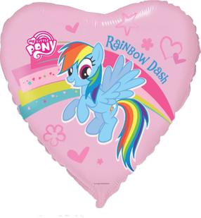 Folinis balionas figūrinis Flexmetal My Little Pony Rainbow Dash, mėlyna sp./rožinė sp./įvairių spalvų