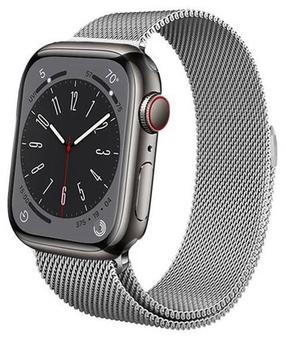Rihmad Crong, Milano Steel Apple Watch 42/44 mm, hõbe v.