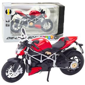 Rotaļu motocikls Lean Toys Model Replica 22608, 1:12, sudraba krās./sarkana krās.