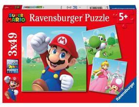 Пазл Ravensburger Super Mario 05186, 21 см x 21 см, 147 шт., многоцветный