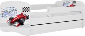 Детская кровать Kocot Kids Babydreams Formula, белый цв., 80 x 180 cm, без ящика для постельных принадлежностей, с матрасом