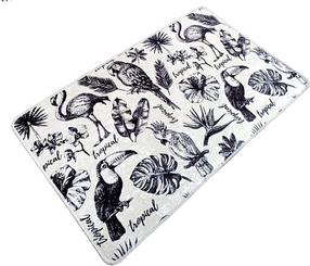 Vonios grindų kilimėlis Foutastic Lorý 359CHL4479, balta sp./juoda sp., 120 cm x 70 cm