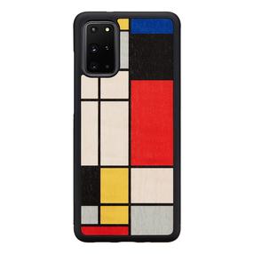 Telefono dėklas Man&Wood Mondrian, juoda sp./įvairių spalvų, Samsung