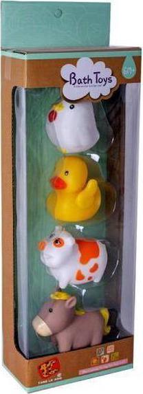 Žaislinis gyvūnas ASKATO Bath Toys 469257, įvairių spalvų, 4 vnt.