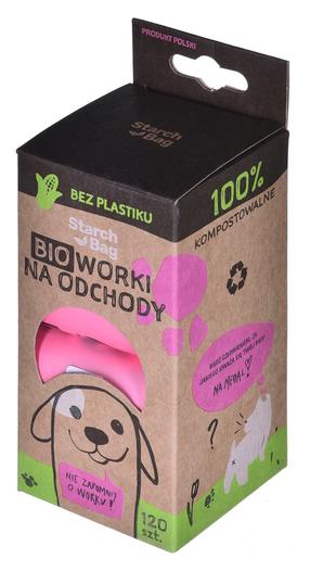Maišeliai šunų ekskrementams Starch Bag Bio 961810, 120 vnt. rožinė sp.