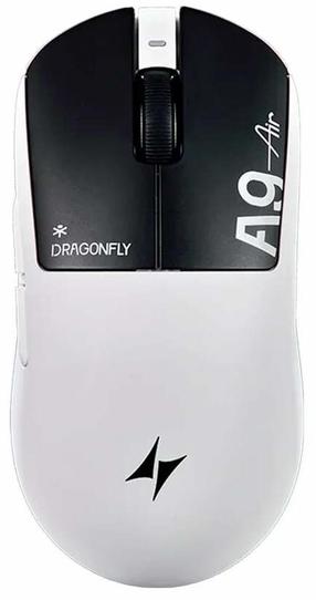 Belaidė žaidimų pelė ATK Dragonfly A9 AIR PLUS ATK-A9-AIR-PLUS-SHADOW-WHITE, 2.4ghz / usb, balta sp./juoda sp.
