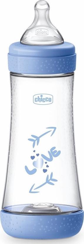 Bērnu pudelīte Chicco, 300 ml, 4 mēn., zila krās.