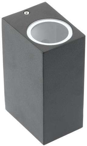 Õue seinavalgusti GTV Tiago KW, 35W, GU10, IP54, must v., 6.8 cm x 15.2 cm