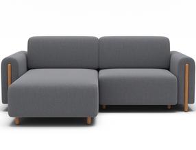 Modulinė sofa Acossta, pilka sp., dešininė, 154 x 244 cm x 95 cm