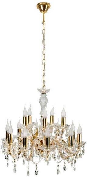 Šviestuvas kabinamas Candellux Maria Teresa 30-95810, E14, 15 x 40 W, balta sp. / aukso sp.